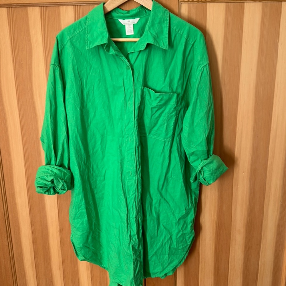 H&M oversized linen button down